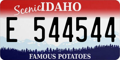 ID license plate E544544