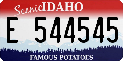 ID license plate E544545