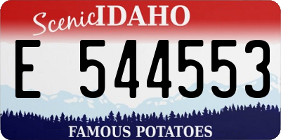 ID license plate E544553