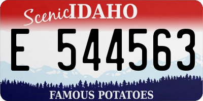 ID license plate E544563