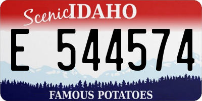 ID license plate E544574