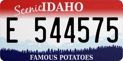 ID license plate E544575