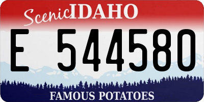 ID license plate E544580