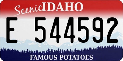 ID license plate E544592