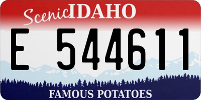 ID license plate E544611