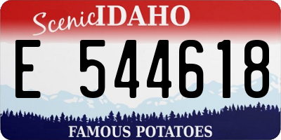 ID license plate E544618