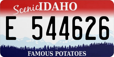 ID license plate E544626