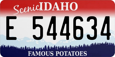 ID license plate E544634