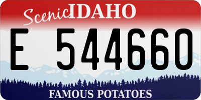 ID license plate E544660