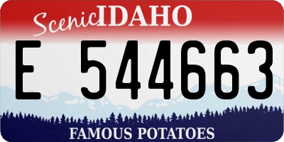 ID license plate E544663