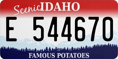 ID license plate E544670