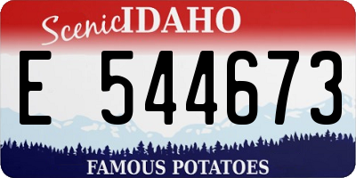 ID license plate E544673