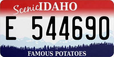 ID license plate E544690