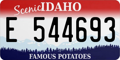ID license plate E544693