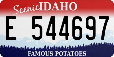 ID license plate E544697