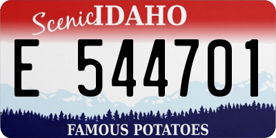 ID license plate E544701