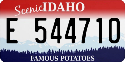 ID license plate E544710