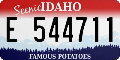 ID license plate E544711