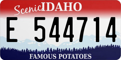 ID license plate E544714