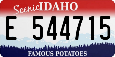 ID license plate E544715