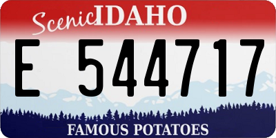 ID license plate E544717