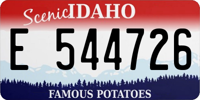 ID license plate E544726