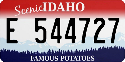ID license plate E544727