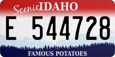 ID license plate E544728
