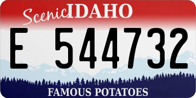 ID license plate E544732