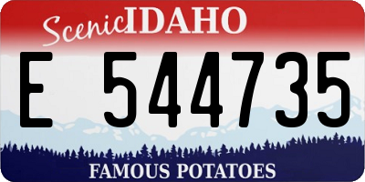 ID license plate E544735