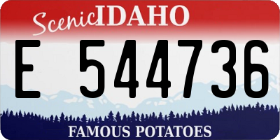 ID license plate E544736