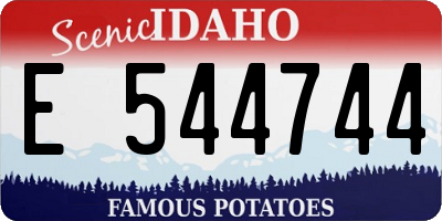 ID license plate E544744