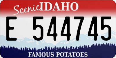 ID license plate E544745