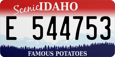 ID license plate E544753