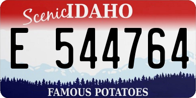 ID license plate E544764
