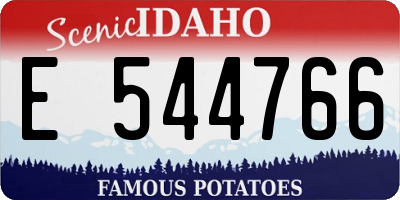 ID license plate E544766