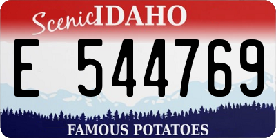 ID license plate E544769