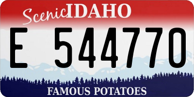ID license plate E544770