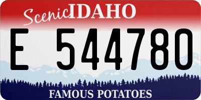 ID license plate E544780