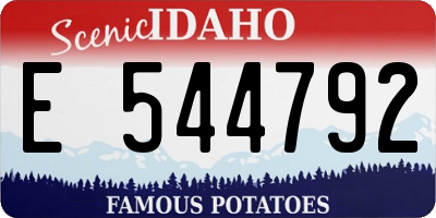 ID license plate E544792