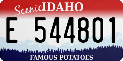 ID license plate E544801