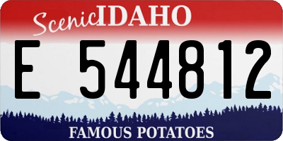 ID license plate E544812