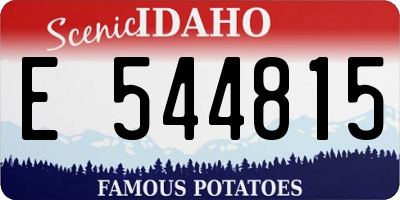 ID license plate E544815