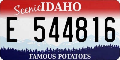 ID license plate E544816