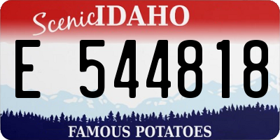 ID license plate E544818