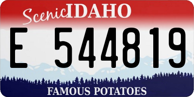 ID license plate E544819