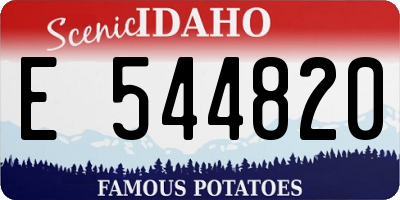 ID license plate E544820