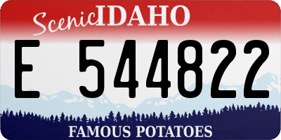 ID license plate E544822