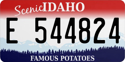 ID license plate E544824