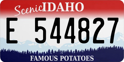 ID license plate E544827